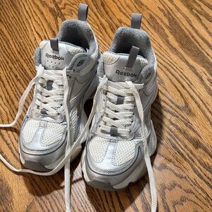 Reebok White and Gray Sneakers